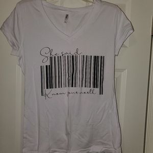 V neck Graphic Tee